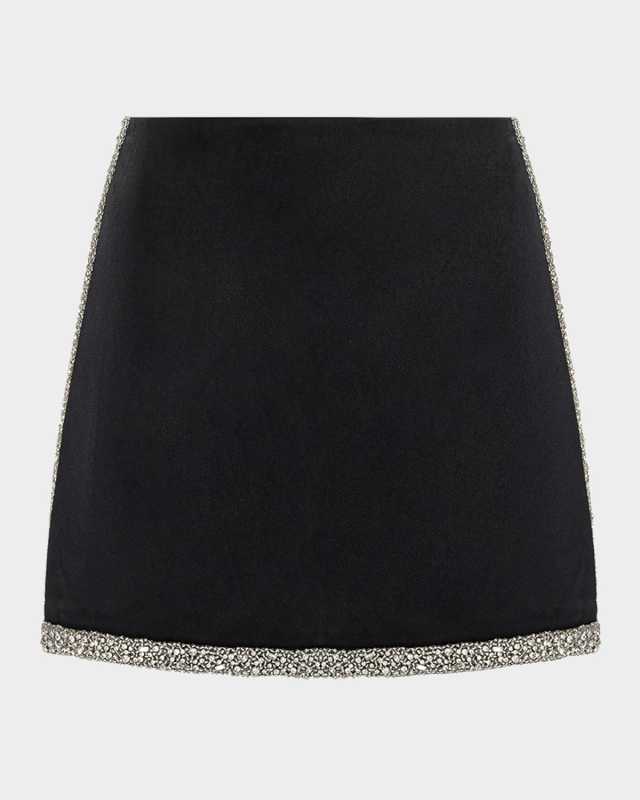 Riley Embellished A-Line Mini Skirt